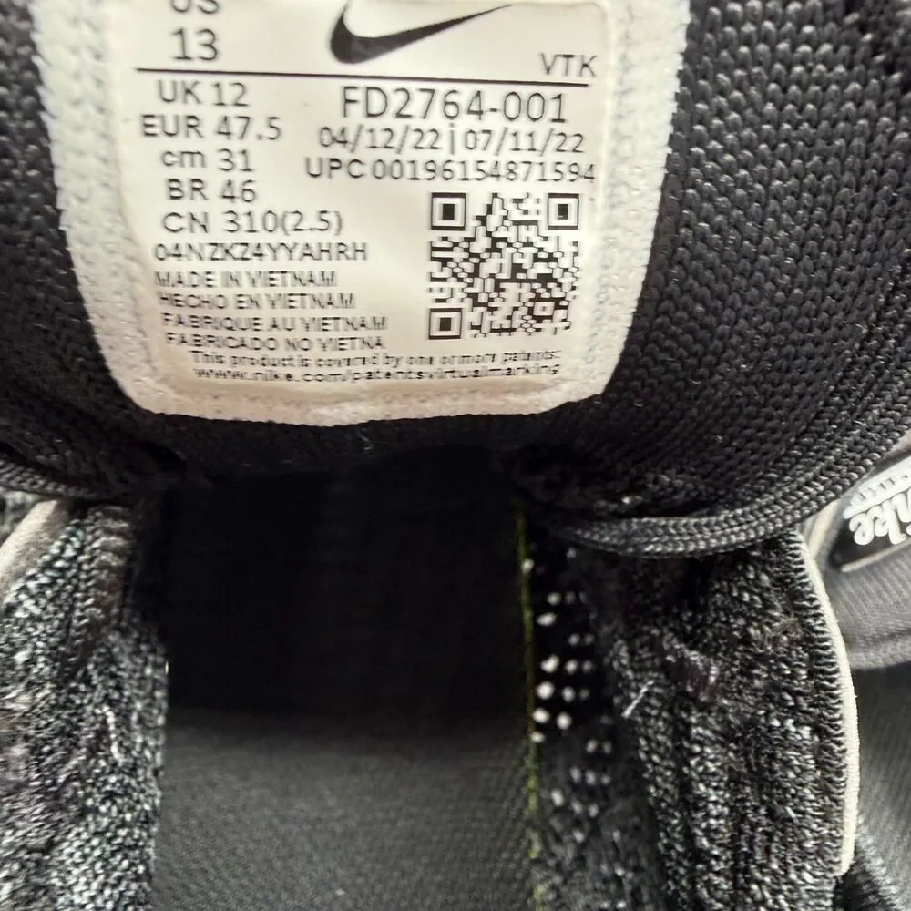 Nike Air Max Flyknit Racer Mens Black Running Sneakers Shoes Size 13